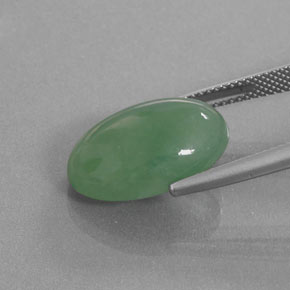 Jadéite Vert naturelle Coupe ovale, 11.46 ct, Translucide