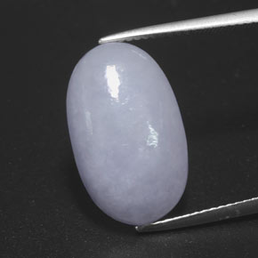 Jadéite bleue naturelle coupe ovale, 10,58 ct, opaque