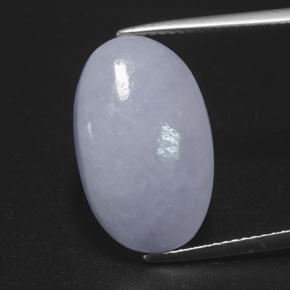 Jadéite bleue naturelle coupe ovale, 11,83 ct, opaque