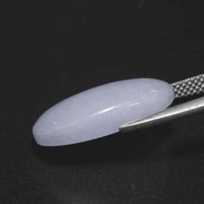Jadéite bleue naturelle coupe ovale, 11,83 ct, opaque