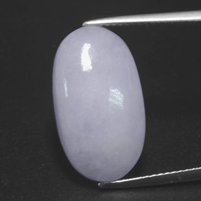 Jadéite bleue naturelle coupe ovale, 11,15 ct, opaque