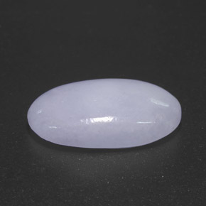Jadéite bleue naturelle coupe ovale, 11,15 ct, opaque