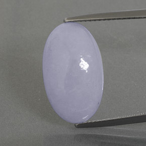 Jadéite bleue naturelle coupe ovale, 10,92 ct, opaque