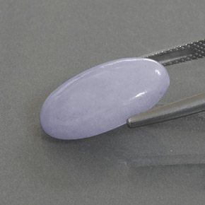Jadéite bleue naturelle coupe ovale, 10,92 ct, opaque