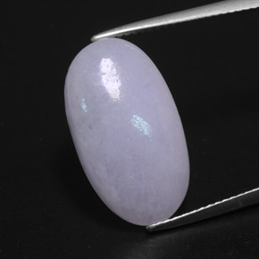 Jadéite Lavande naturelle Coupe ovale, 11.40 ct, Opaque