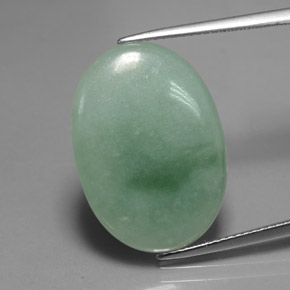 Jadéite Vert naturelle Coupe ovale, 15.88 ct, Translucide