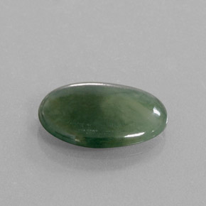 Jadéite vert naturelle coupe ovale, 5,69 ct, transparent