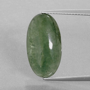 Jadéite Vert naturelle Coupe ovale, 6.72 ct, Transparent