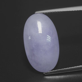 Jadéite bleue naturelle coupe ovale, 9,27 ct, opaque