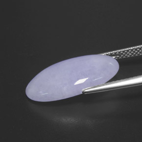 Jadéite bleue naturelle coupe ovale, 9,27 ct, opaque