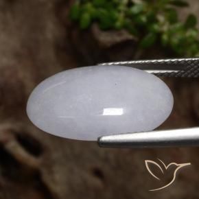 Jadéite Gris naturelle ovale, 11.17 ct, Translucide