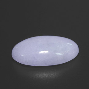 Jadéite bleue naturelle coupe ovale, 12,12 ct, opaque