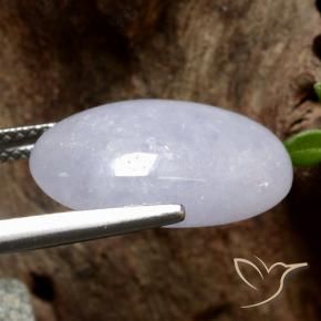 Jadéite Gris naturelle ovale, 9.31 ct, Translucide