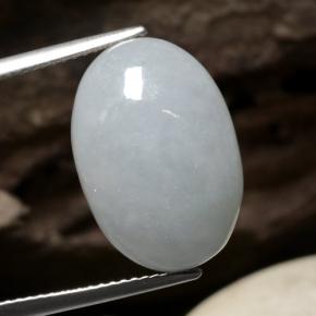 Jadéite Vert pastel naturelle Coupe ovale, 12.42 ct, Translucide
