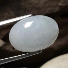 Jadéite Vert pastel naturelle Coupe ovale, 12.42 ct, Translucide