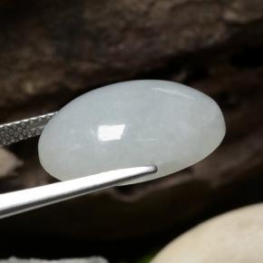 Jadéite Vert pastel naturelle Coupe ovale, 12.42 ct, Translucide