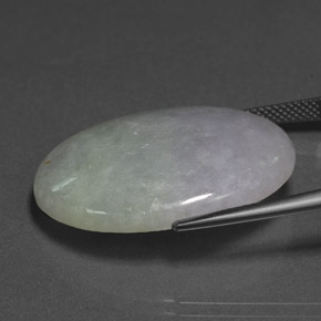 Jadéite Lavande naturelle ovale, 35.15 ct, Translucide