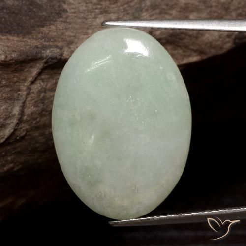 21.12ct Naturel Vert moyen Jadéite, ovale, Opaque