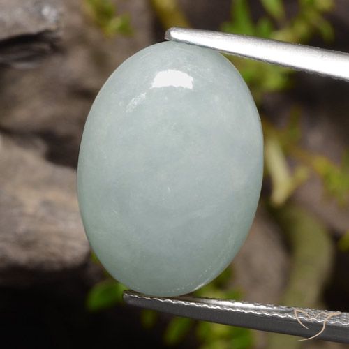 11.10ct Naturel Vert gris léger Jadéite, ovale, Translucide