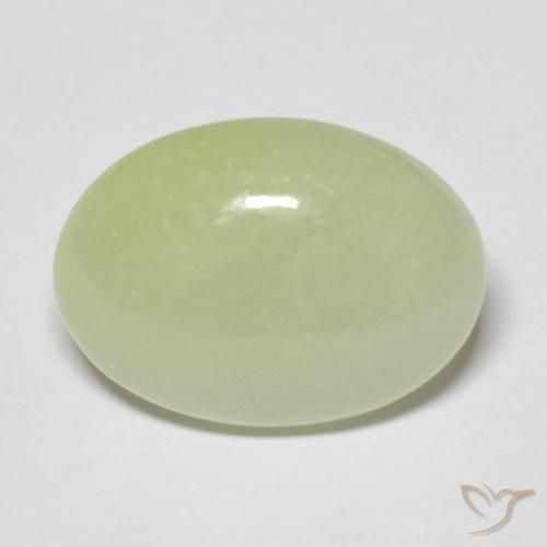 Jadéite Olive verte naturelle ovale, 10.83 ct, Translucide