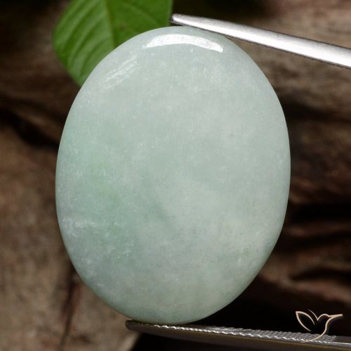 39.00ct Naturel Vert gris mousseux Jadéite, ovale, Opaque
