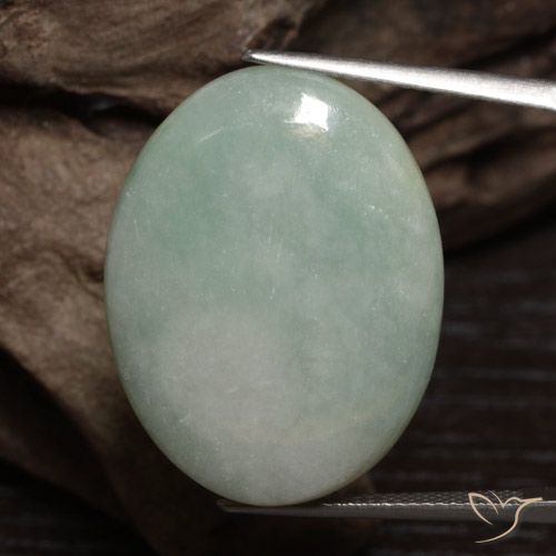 41.15ct Naturel Vert moyen Jadéite, ovale, Opaque