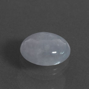 Jadéite bleue naturelle coupe ovale, 9,76 ct, opaque