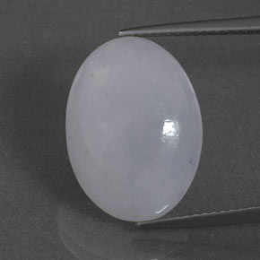 Jadéite bleue naturelle coupe ovale, 11,27 ct, translucide