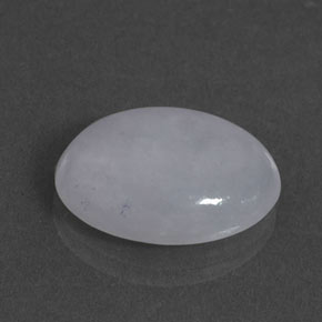 Jadéite bleue naturelle coupe ovale, 11,27 ct, translucide