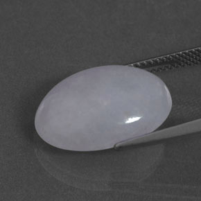 Jadéite bleue naturelle coupe ovale, 11,27 ct, translucide