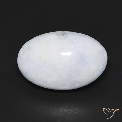 9.52ct Naturel Blanc bleuâtre Jadéite, ovale, Translucide
