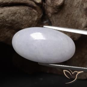 Jadéite Gris naturelle ovale, 18.50 ct, Opaque