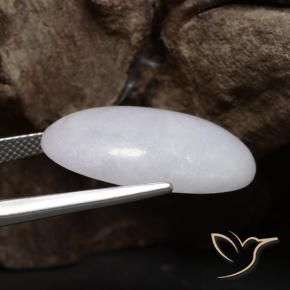 Jadéite Gris naturelle ovale, 18.50 ct, Opaque