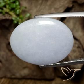 Jadéite Gris naturelle ovale, 21.11 ct, Translucide