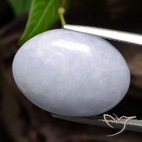 Jadéite Violet clair naturelle ovale, 25.96 ct, Opaque