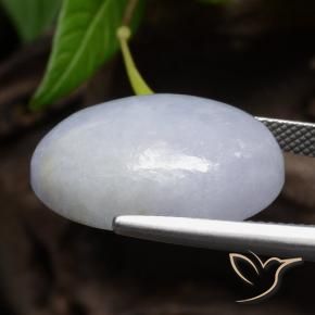 Jadéite Violet clair naturelle ovale, 25.96 ct, Opaque