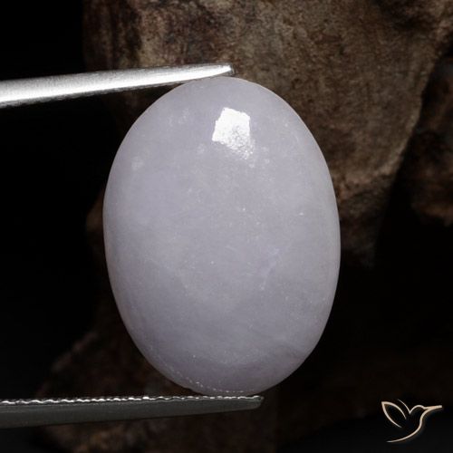 Jadéite Gris naturelle ovale, 8.98 ct, Translucide
