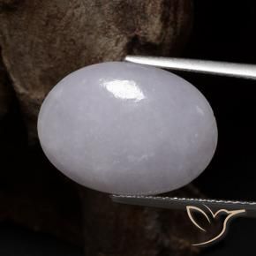Jadéite Gris naturelle ovale, 8.98 ct, Translucide