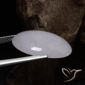 Jadéite Gris naturelle ovale, 8.98 ct, Translucide
