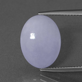 Jadéite Lavande naturelle Coupe ovale, 6.94 ct, Opaque