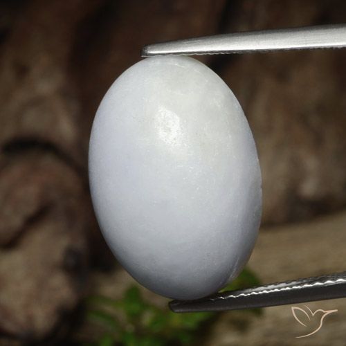 18.41ct Naturel Blanc grisâtre Jadéite, ovale, Translucide