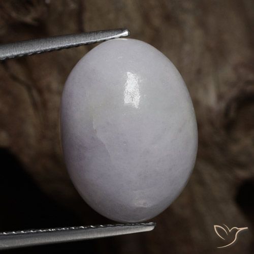 Jadéite Gris naturelle ovale, 14.15 ct, Opaque