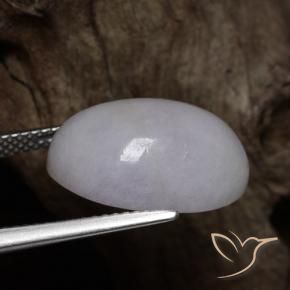 Jadéite Gris naturelle ovale, 14.15 ct, Opaque