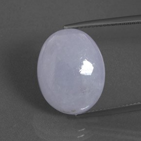 Jadéite bleue naturelle coupe ovale, 16,47 ct, opaque