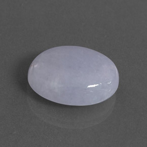 Jadéite bleue naturelle coupe ovale, 16,47 ct, opaque