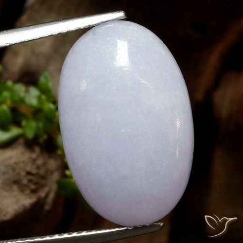 Jadéite Gris naturelle ovale, 12.95 ct, Translucide