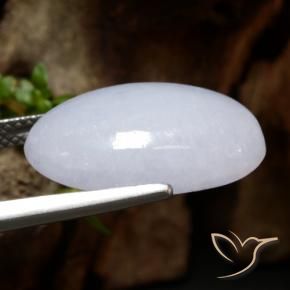 Jadéite Gris naturelle ovale, 12.95 ct, Translucide