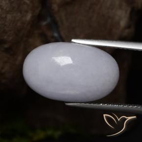 Jadéite Gris naturelle ovale, 12.39 ct, Opaque
