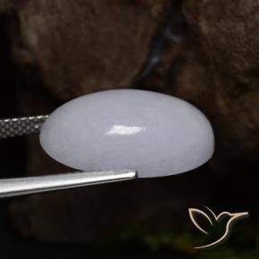 Jadéite Gris naturelle ovale, 12.39 ct, Opaque