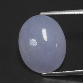 Jadéite bleue naturelle coupe ovale, 10,61 ct, opaque